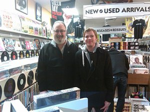 Alan Haber and musician Jacob Panic at Trax on Wax
