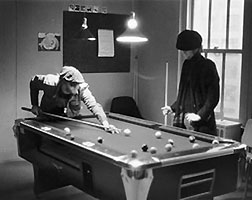 "Seven ball in the corner pocket, eh John?"