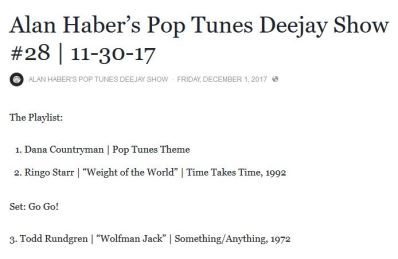 pop tunes deejay show snip 12-1-17