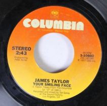 james taylor your smiling face 45 label